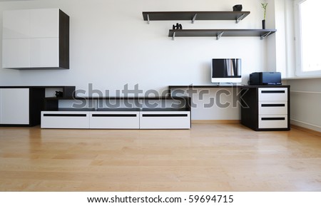 Modern luxury living room interior. No brandnames or copyright objects.