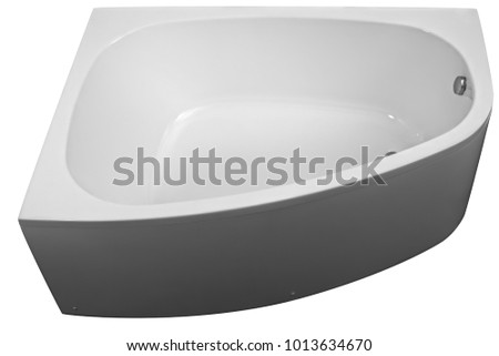 Modern luxury new clean stylish bathtub isolated on white background