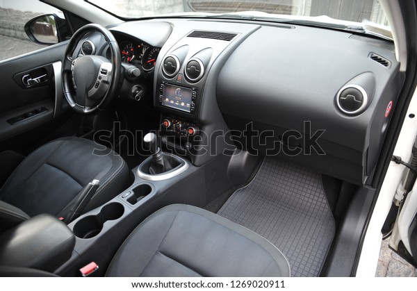 Modern Luxury Prestige Car Interior Dashboard Stock Photo
