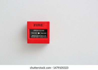 Modern Manual Call Point Of Fire Alarm System On Light Wall