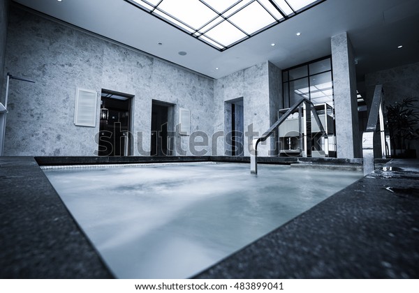 Modern Marble House Indoor Pool Sauna Stock Photo Edit Now