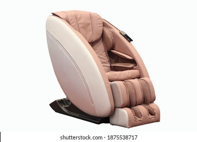 Modern massage chair isolated on white background