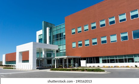 Modern Medical Center Building Exterior Detail