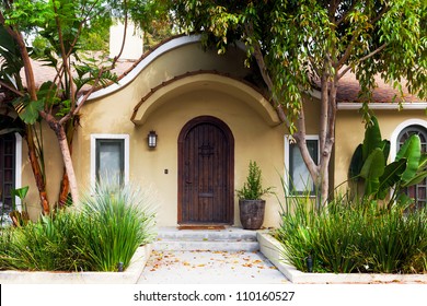 Modern Mediterranean Style House In Los Angeles, California.  Exterior