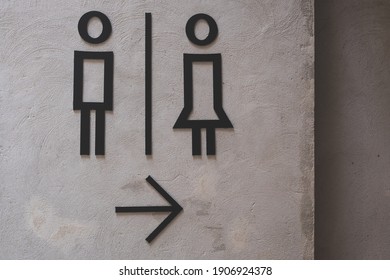 Modern Men Women Public Toilet Restroom Stock Photo 1906924378 ...