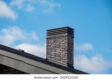 Modern metal chimney ventilation