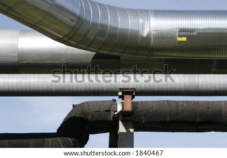 modern metallic ventilation ducts