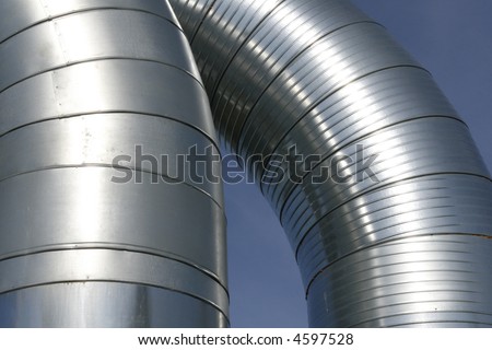 modern metallic ventilation ducts