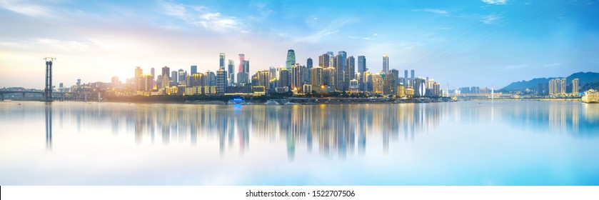 Modern Metropolis Skyline, Chongqing, China,