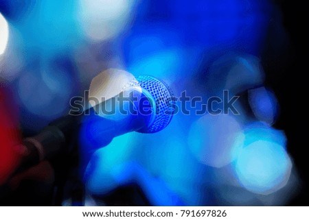 Similar – Image, Stock Photo The microphone on stage before the artist performance