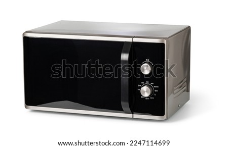 modern microwave oven Isolated on White Background.