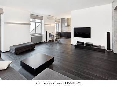 Modern Minimalism Style Sitting Room Interior Stock Photo (Edit Now ...