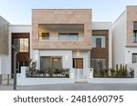Modern and minimalist home exterior design, architectural design 