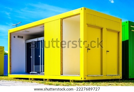 modern mobile container at a construction site