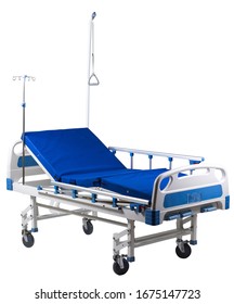 Modern Mobile Medical Bed Isolated On White