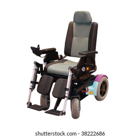 A Modern Motorised Wheelchair for a Disabled Person.