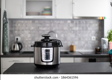 Modern multi cooker in kitchen