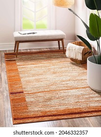 Modern multicolour living area rug and interior room rug texture design.