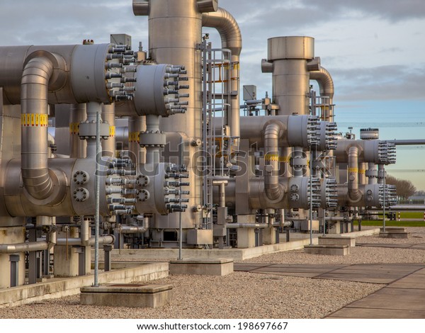 Modern natural gas
field  in the
Netherlands
