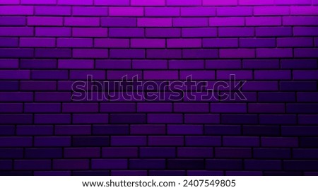 modern neon purple brick tile wall use as background with blank space for design. abstract violet ceramic tile background. futuristic tiles background to decorated art works.