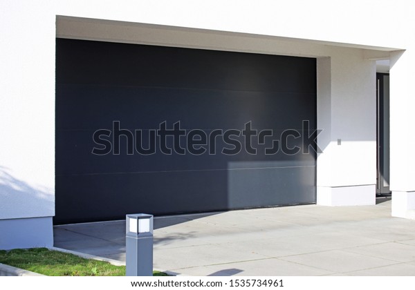 Modern new garage door\
(sectional door)