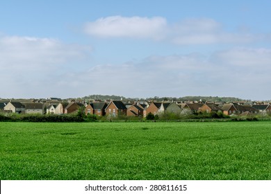 Modern New Housing Development, In Rural Suffolk, England