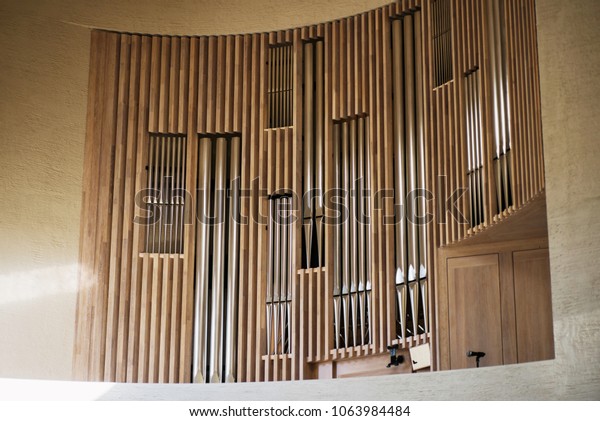 Modern New Pipe Organ Interior Small Stock Photo Edit Now