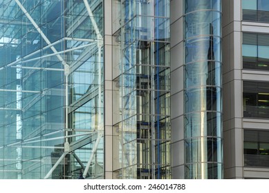 modern office, architecture detail, London, UK