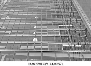 Modern office building. Architectural details of modern  building. Black and white. - Shutterstock ID 640069024