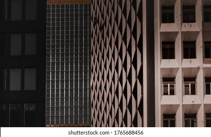 Modern Office Building Close Up In Hong Kong