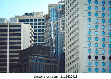 Modern Office Building Close Up In Hong Kong