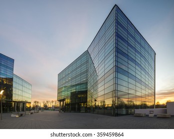 Modern Office Building In The Evening