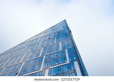 Modern office building glass facade. Skyscraper exterior. Architecture details. - Shutterstock ID 2271017729