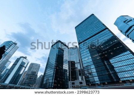 modern office building in hong kong china