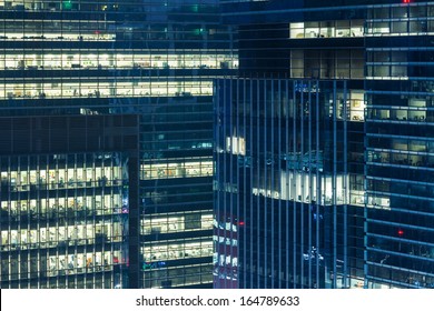 Modern Office Building At Night