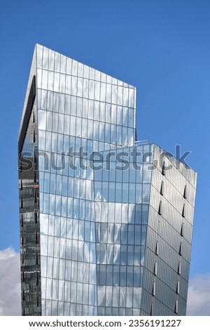 Modern office building in Vilnius, Lithuania. Vilnius is the capital of Lithuania and its largest city