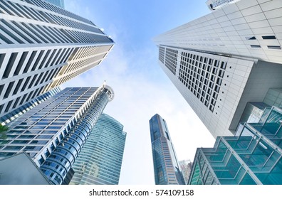 Modern Office Buildings, Skyscraper Business Office, Corporate Building In Singapore