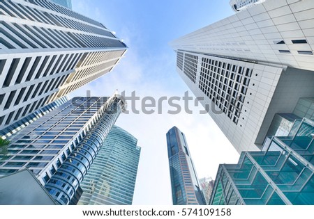 Modern office buildings, Skyscraper Business Office, Corporate building in Singapore