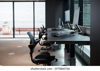 Modern Office With Desk And Chairs Fitout Interior