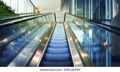 Modern Office Escalator, Sleek and Contemporary Building Design,Office Escalator, Modern Escalator,  - Powered by Shutterstock