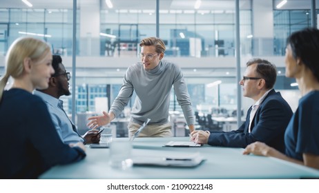 Modern Office Meeting Room Handsome Executive Stock Photo 2109022148 ...