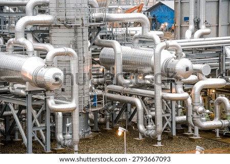 Modern oil and gas processing facility featuring advanced industrial pipelines, refinery towers, and energy infrastructure designed for efficient production, operational reliability, and sustainable industrial performance.