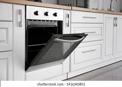 Modern Open Oven In Kitchen