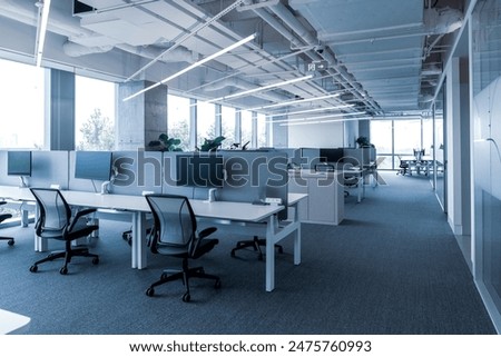 Image, Stock Photo Ceiling lining with openings of an air conditioner in a shopping center. In addition, a decorative lamp.