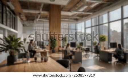 Similar – Group of young adults having business meeting in start up office