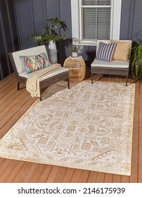 Modern outdoor area rug design. - Shutterstock ID 2146175939