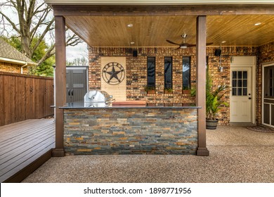 Modern Outdoor Kitchen That Has Been Freshly Built