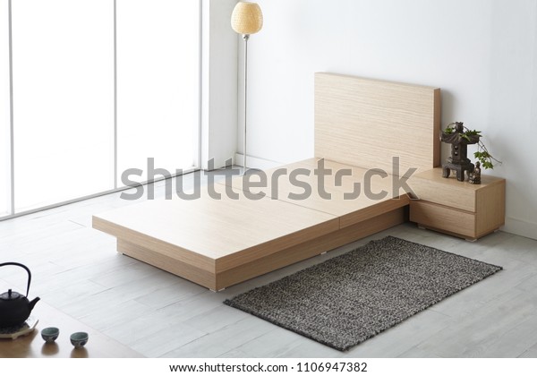 Modern Peaceful Bedroom Zen Style Bedroom Stock Photo Edit