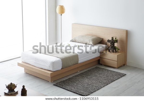 Modern Peaceful Bedroom Zen Style Bedroom Stock Photo Edit