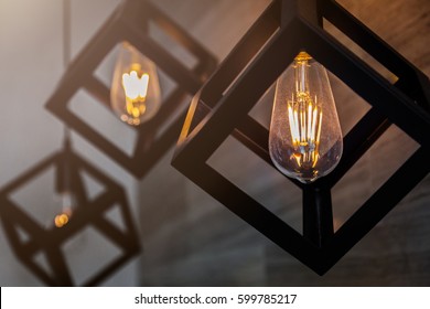 Modern Pendant Light With Vintage Light Bulb